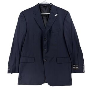 Jos. A. Bank Suit Jacket Mens 42R Navy 100% Wool 3 Button Signature Mitchell NWT